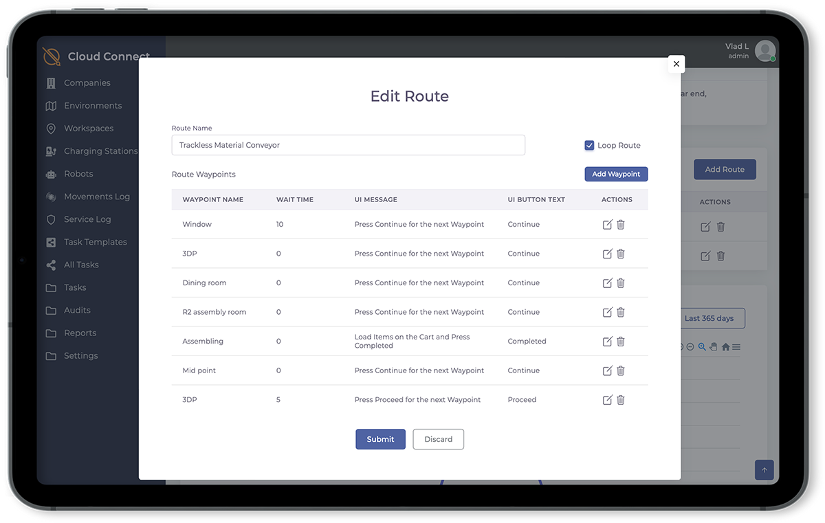 Edit Routes in Cloud Connect