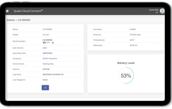 Cloud Connect Robots Page