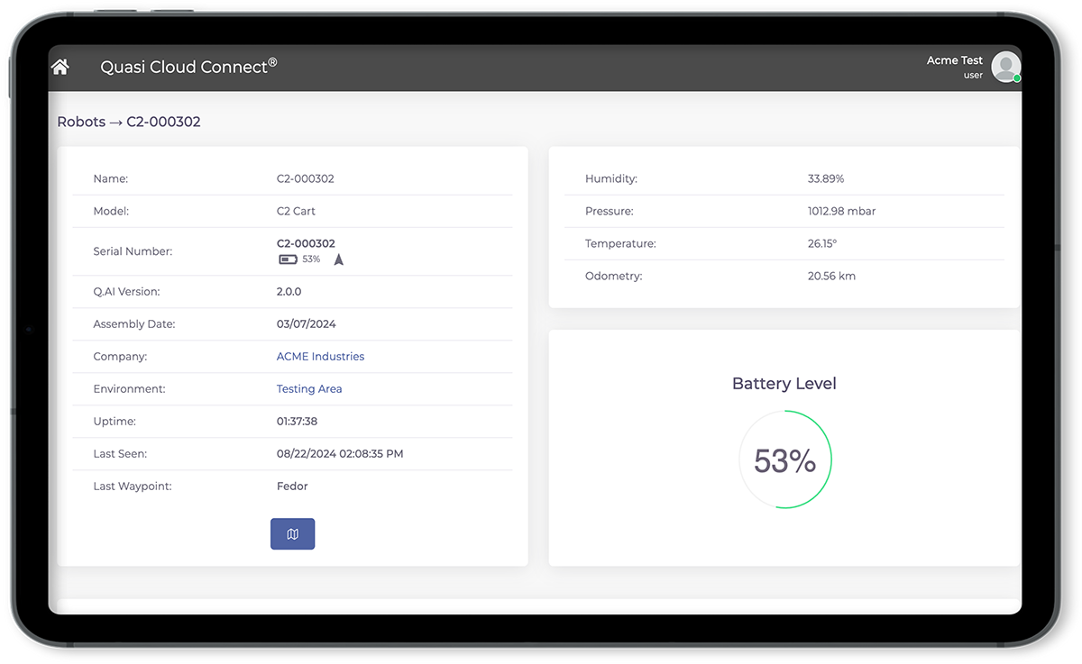 Cloud Connect Robots Page